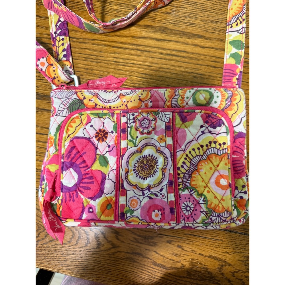 Vera Bradley Little Hipster Crossbody Bag in Clementine floral and paisley - Picture 3 of 16